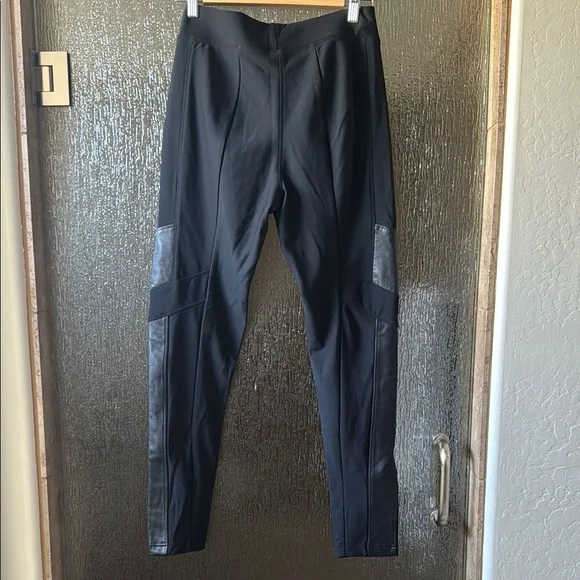 Anatomie Black Skinny Faux Leather Panel Performance Pants - Picture 3 of 3